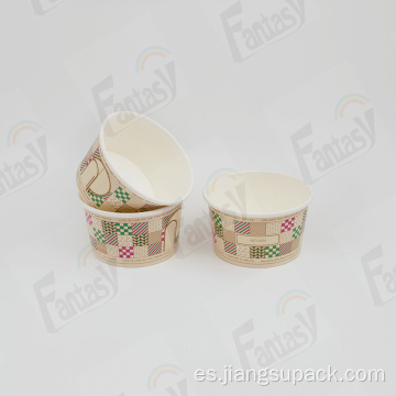 Tazas desechables de 3 oz de 5 oz de 8 oz de papel de helado